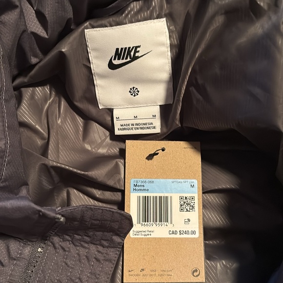 Nike Thermore Fill Club Puffer Jacket - “Iron Grey and White” - Picture 7 of 8